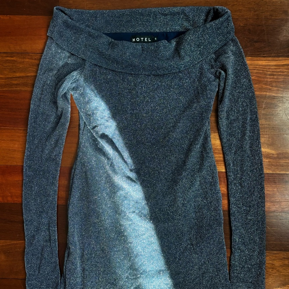 Motel Rocks Long Sleeve Off-the-Shoulder Mini Dress
